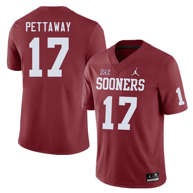 Oklahoma Sooners #17 Jaquaize Pettaway College Football Jerseys Stitched Sale-Crimson